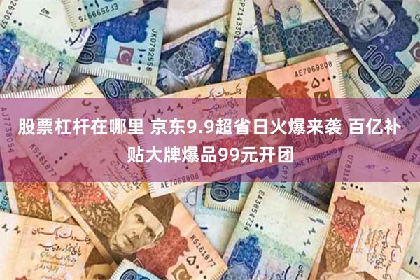 股票杠杆在哪里 京东9.9超省日火爆来袭 百亿补贴大牌爆品99元开团