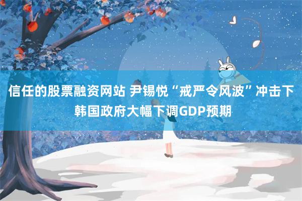信任的股票融资网站 尹锡悦“戒严令风波”冲击下 韩国政府大幅下调GDP预期