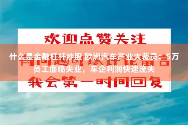 什么是金融杠杆炒股 欧洲汽车产业大裁员：5万员工面临失业，车企利润快速流失
