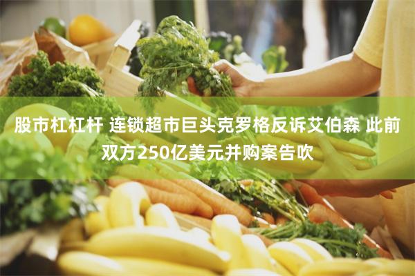 股市杠杠杆 连锁超市巨头克罗格反诉艾伯森 此前双方250亿美元并购案告吹