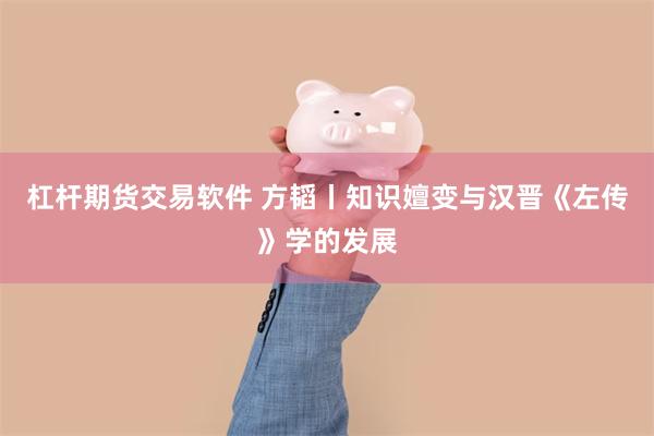杠杆期货交易软件 方韬丨知识嬗变与汉晋《左传》学的发展