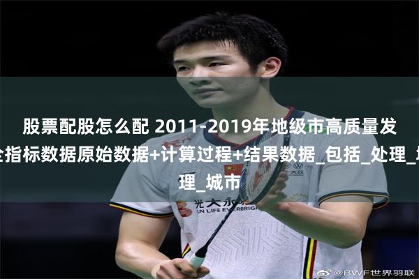 股票配股怎么配 2011-2019年地级市高质量发展全指标数据原始数据+计算过程+结果数据_包括_处理_城市