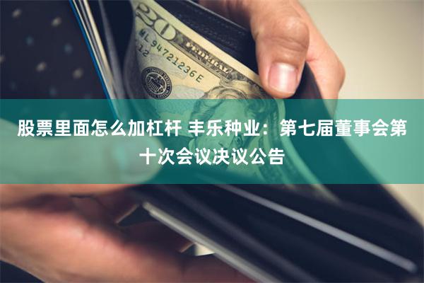 股票里面怎么加杠杆 丰乐种业：第七届董事会第十次会议决议公告