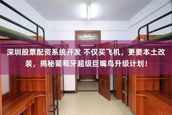深圳股票配资系统开发 不仅买飞机，更要本土改装，揭秘葡萄牙超级巨嘴鸟升级计划！