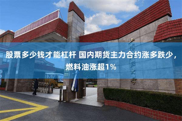 股票多少钱才能杠杆 国内期货主力合约涨多跌少，燃料油涨超1%