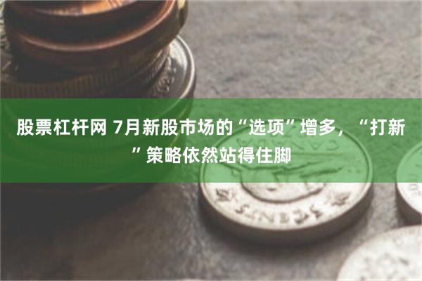 股票杠杆网 7月新股市场的“选项”增多，“打新”策略依然站得住脚