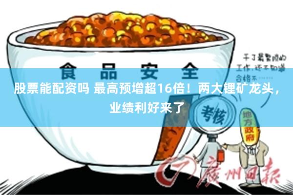股票能配资吗 最高预增超16倍！两大锂矿龙头，业绩利好来了