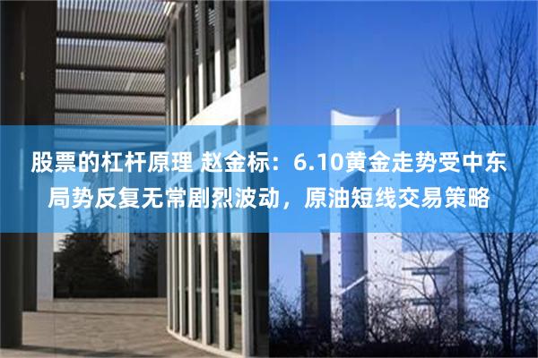 股票的杠杆原理 赵金标：6.10黄金走势受中东局势反复无常剧烈波动，原油短线交易策略