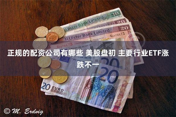 正规的配资公司有哪些 美股盘初 主要行业ETF涨跌不一