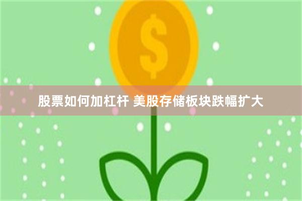 股票如何加杠杆 美股存储板块跌幅扩大
