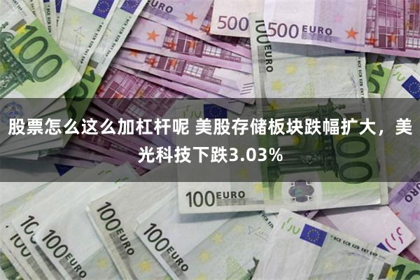 股票怎么这么加杠杆呢 美股存储板块跌幅扩大，美光科技下跌3.03%