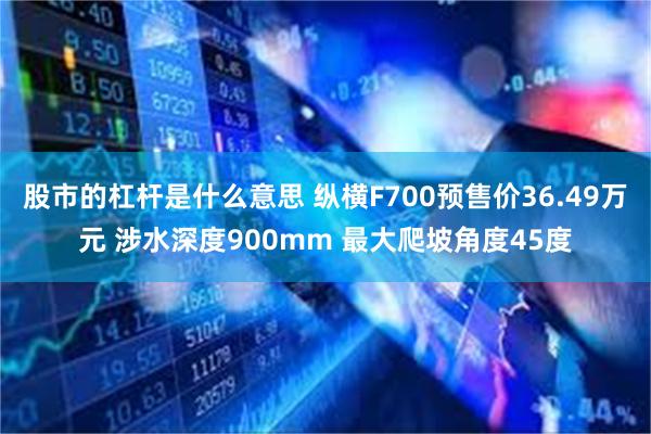 股市的杠杆是什么意思 纵横F700预售价36.49万元 涉水深度900mm 最大爬坡角度45度