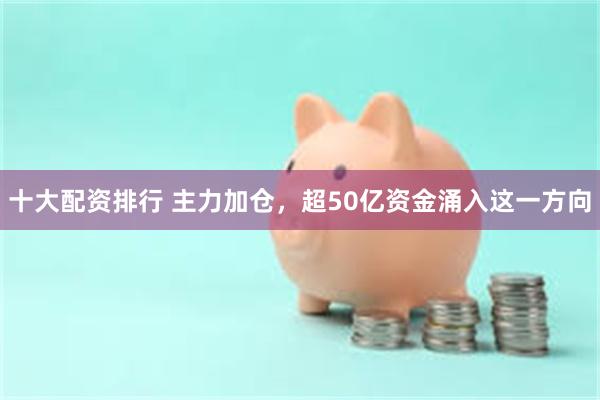 十大配资排行 主力加仓，超50亿资金涌入这一方向