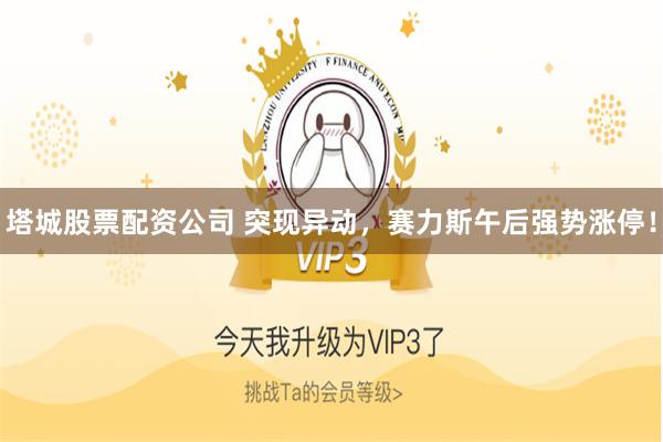 塔城股票配资公司 突现异动，赛力斯午后强势涨停！