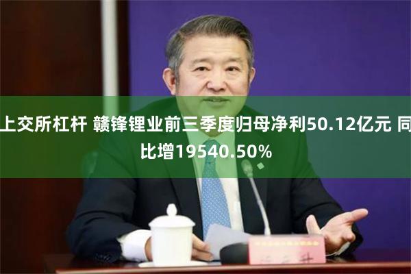上交所杠杆 赣锋锂业前三季度归母净利50.12亿元 同比增19540.50%